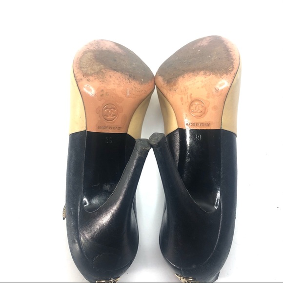Chanel two color ankle strap heels size 39 - Picture 7 of 8